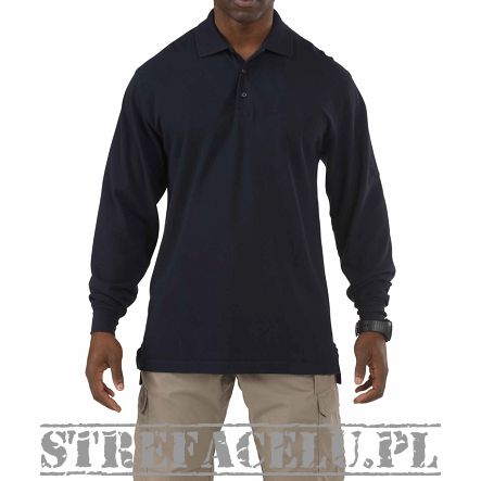 Men's Polo, Manufacturer : 5.11, Model : Professional Long Sleeve Polo, Color : Dark Navy