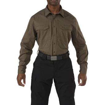 Men's Shirt, Manufacturer : 5.11, Model : Stryke Long Sleeve Shirt, Color : Tundra