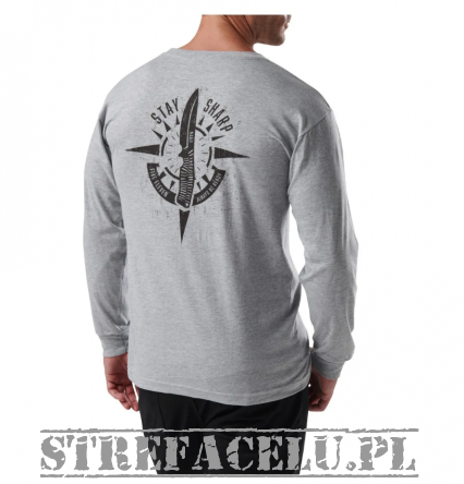 Long Sleeve Shirt, Manufacturer : 5.11, Model : Stay Sharp Long Sleeve Tee, Color : Heather Gray