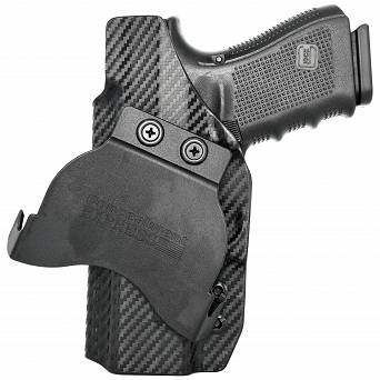 OWB Holster, Compatibility : Glock 17/19/22/23/26/27/31/32/33/34/45, Manufacturer : Concealment Express, Material : Kydex, For Persons : Right Handed, Finish : Carbon