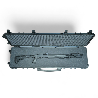 Walizka wodoszczelna do broni długiej z kółkami - 135x35,2x13,5cm, Pick`n`Pluck Foam - Megaline TS1350RS-RED