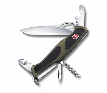 Knife, Manufacturer : Victorinox, Model : RangerGrip 61 130mm, Color : Green-Black
