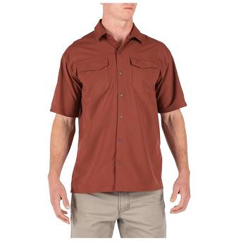 Men's Shirt, Manufacturer : 5.11, Model : Freedom Flex Short Sleeve Shirt, Color : Mahogany