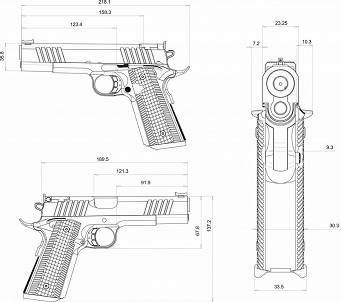 Pistolet Bul Armory 1911 TROPHY kal. .45ACP, TIN Bull barrel