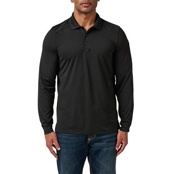 Koszulka polo męska 5.11 HELIOS L/S POLO kolor: BLACK - (Wybór rozmiarów)
