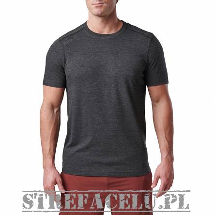 Men's T-Shirt, Manufacturer : 5.11, Model : PT-R Charge Short Sleeve Top 2.0, Color : Black Heather