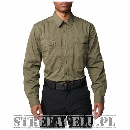 Men's Shirt, Manufacturer : 5.11, Model : Stryke Long Sleeve Shirt, Color : Ranger Green