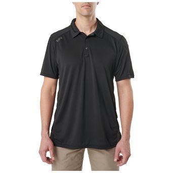 Men's Polo, Manufacturer : 5.11, Model : Paramount Short Sleeve Polo, Color : Black