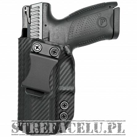 IWB Holster, Compatibility : CZ P-10C, Manufacturer : Concealment Express, Material : Kydex, For Persons : Left Handed, Finish : Carbon