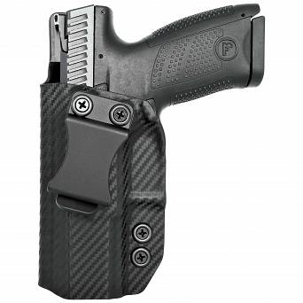 IWB Holster, Compatibility : CZ P-10C, Manufacturer : Concealment Express, Material : Kydex, For Persons : Left Handed, Finish : Carbon