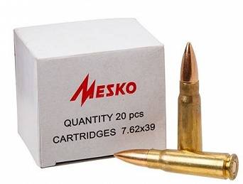 Ammunition 7.62x39, Type : FMJ, Manufacturer : MESKO