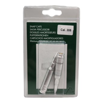 Set Of 2 Snap Caps, Caliber : 7,62x51mm (.308 Winchester), Manufacturer : Stilcrin (Italy), Color : Silver