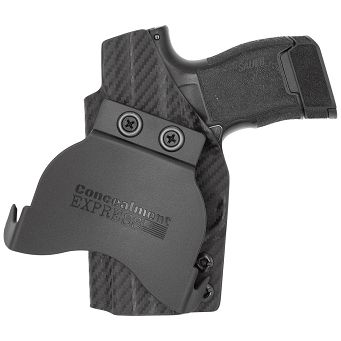 OWB Holster, Compatibility : Sig Sauer P365 OR, Manufacturer : Concealment Express, Material : Kydex, For Persons : Right Handed, Finish : Carbon