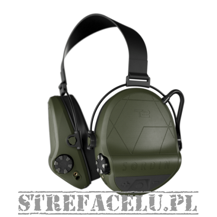 Słuchawki aktywne nakarkowe Sordin Supreme T2 - Zielone - 303006-20P