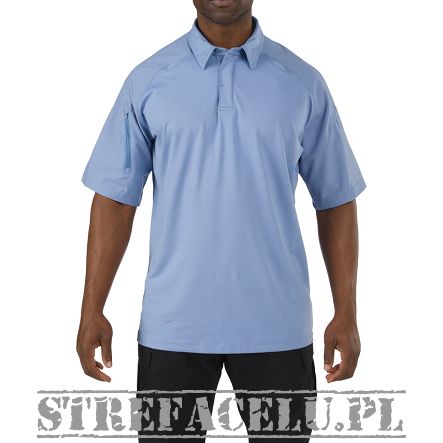 Men's Polo, Manufacturer : 5.11, Model : Rapid Performance Short Sleeve Polo, Color : Fire Med Blue