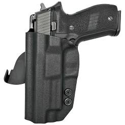 Left external holster for Sig Sauer P220 pistol with rail, LH OWB kydex, color: black