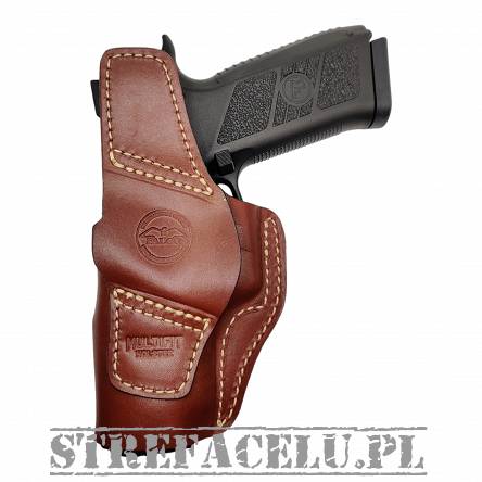 Leather Holster, Manufacturer : Falco Holsters (Slovakia), Type : 2in1 - IWB + OWB, Model : AM02-2331, Hand : Right, Color : Brown