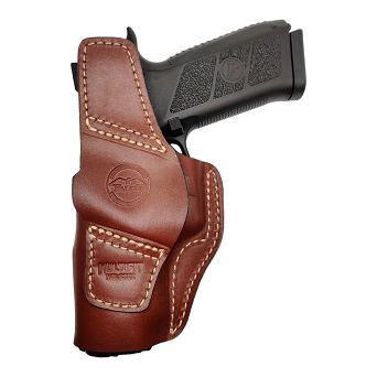 Leather Holster, Manufacturer : Falco Holsters (Slovakia), Type : 2in1 - IWB + OWB, Model : AM02-2331, Hand : Right, Color : Brown