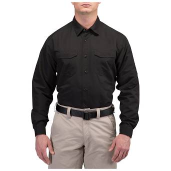 Men's Shirt, Manufacturer : 5.11, Model : Fast-Tac Long Sleeve Shirt, Color : Black