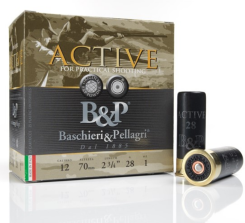 Shotgun Ammunition 6, Model : Active Practical Shooting, Manufacturer : B&P (Baschieri & Pellagri), Weight : 28g // 12/70