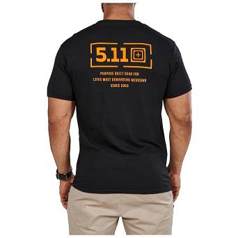 Men's T-shirt, Manufacturer : 5.11, Model : Mission Tee 2.0, Color : Black