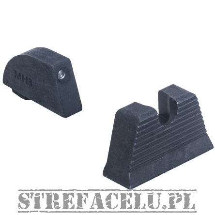 Przyrządy celownicze co-witness Meprolight CRIS Backup Sights do pistoletu Glock ML-10224317301 (przód 9mm/tył 11.5mm)