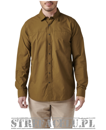 Men's Shirt, Manufacturer : 5.11, Model : Igor Solid Long Sleeve Shirt, Color : Field Green