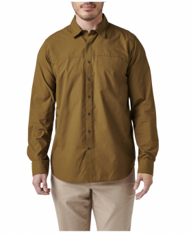 Men's Shirt, Manufacturer : 5.11, Model : Igor Solid Long Sleeve Shirt, Color : Field Green