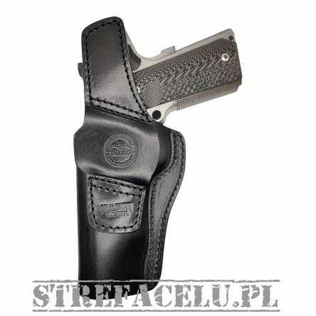 Leather Holster, Manufacturer : Falco Holsters (Slovakia), Type : 2in1 - IWB + OWB, Model : AM02-2332, Hand : Right, Color : Black