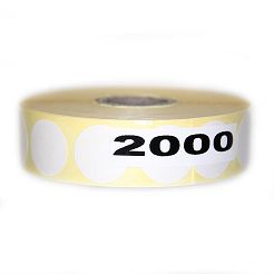 Sticker to cover the hit , fi20mm , white - 2000 pieces