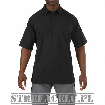 Men's Polo, Manufacturer : 5.11, Model : Rapid Performance Short Sleeve Polo, Color : Black