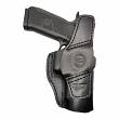 Leather Holster, Manufacturer : Falco Holsters (Slovakia), Type : 2in1 - IWB + OWB, Model : AM02-2331, Hand : Left, Color : Black