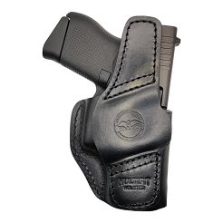 Leather Holster, Manufacturer : Falco Holster (Slovakia), Type : 2in1 - IWB + OWB, Model : AM02-2329, Hand : Left, Color : Black