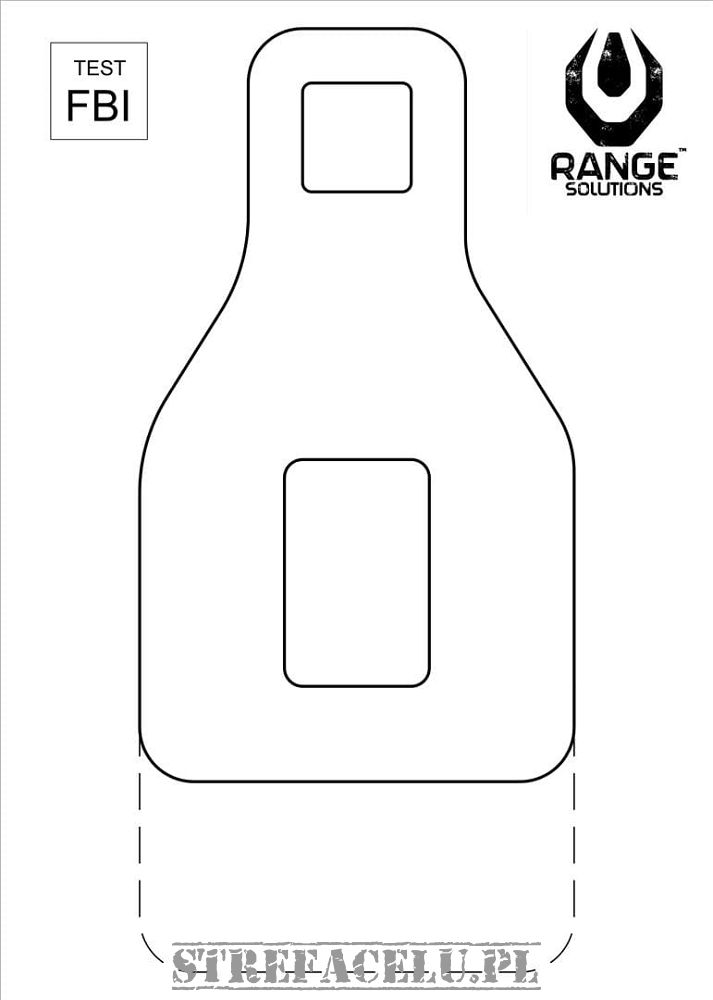 Tarcze Strzeleckie Test FBI 50szt Range Solutions TargetZone