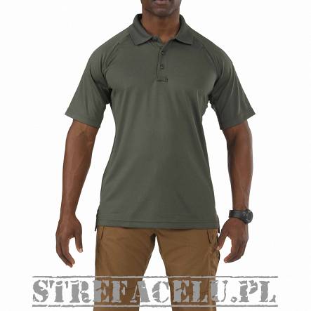 Men's Polo, Manufacturer : 5.11, Model : Performance Short Sleeve Polo, Color : TDU Green