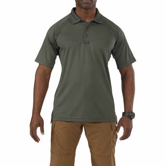Men's Polo, Manufacturer : 5.11, Model : Performance Short Sleeve Polo, Color : TDU Green