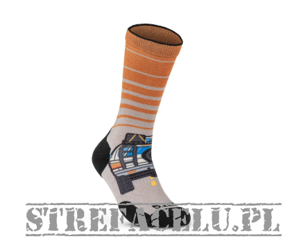 Socks, Manufacturer : 5.11, Model : Sock & Awe Overlander Sock, Color : Orange