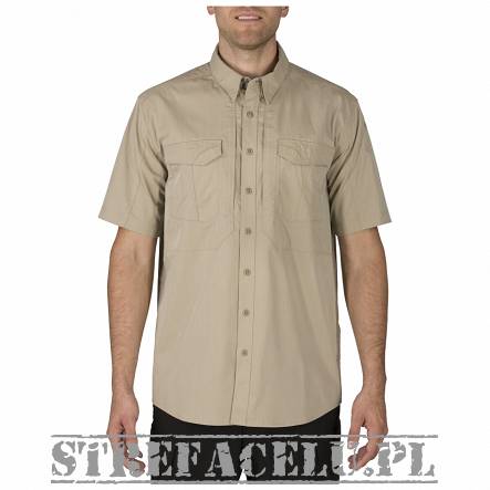 Men's Shirt, Manufacturer : 5.11, Model : Stryke Short Sleeve Shirt, Color : Khaki