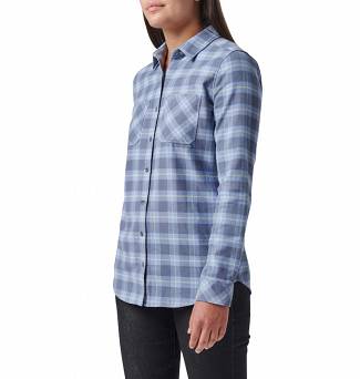 Women's Shirt, Manufacturer : 5.11, Model : Ruth Flannel Long Sleeve Shirt, Color : Lvnd Cov Pld