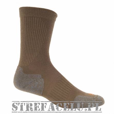 Men's Socks by 5.11, Model : SLIP STREAM Crew SOCK, Color: Dark Coyote