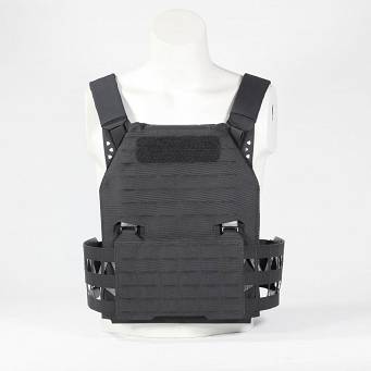 Tactical Vest, Model : U.L.V. Plate Carrier, Manufacturer : Protection Group (Denmark), Color : Black
