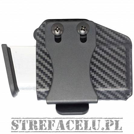 Horizontal Pouch, OWB, Compatibility : .45ACP Single Stack Magazine, Manufacturer : Concealment Express, Material : Kydex, For Persons : Right Handed + Left Handed, Finish : Carbon