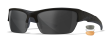 Eye Protectors, Manufacturer : WileyX, Model : Valor CHVAL06, Visors : 3, Frame : Matte Black