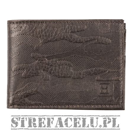 5.11 WHEELER LEATHER BIFOLD Wallet, color: DARK BROWN