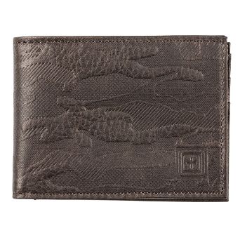 5.11 WHEELER LEATHER BIFOLD Wallet, color: DARK BROWN