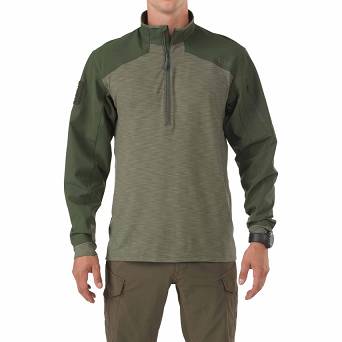 Men's Blouse, Manufacturer : 5.11, Model : Rapid Quarter Zip, Color : TDU Green