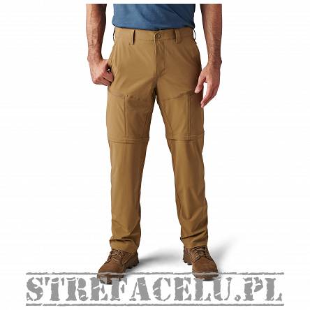 Men's 2 in 1 Pants, Manufacturer : 5.11, Model : Decoy Convertible Pant UPF 50+, Color : Kangaroo