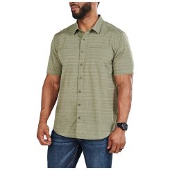 Men's Shirt, Manufacturer : 5.11, Model : Ellis Short Sleeve Shirt, Color : Tank Green