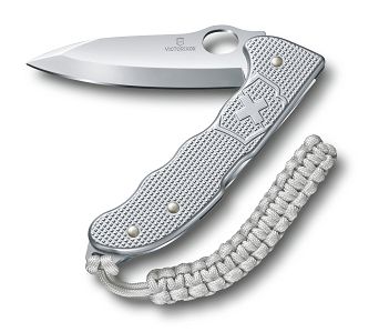 Victorinox Scyzoryk Hunter Pro M Alox aluminium, srebrny, z klipsem i zawieszką z paracordu