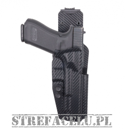 OWB Competition Holster With Belt Mount, Compatibility : Glock 34, Manufacturer : Concealment Express, Material : Kydex, For Persons : Right Handed, Finish : Carbon